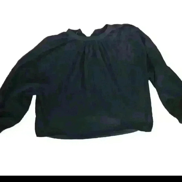 Free People Womens Navy Down From The Clouds Long Sleeve Blouse XS - Picture 8 of 12